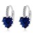 Platinum plated with black heart shape crystal cute earrings 